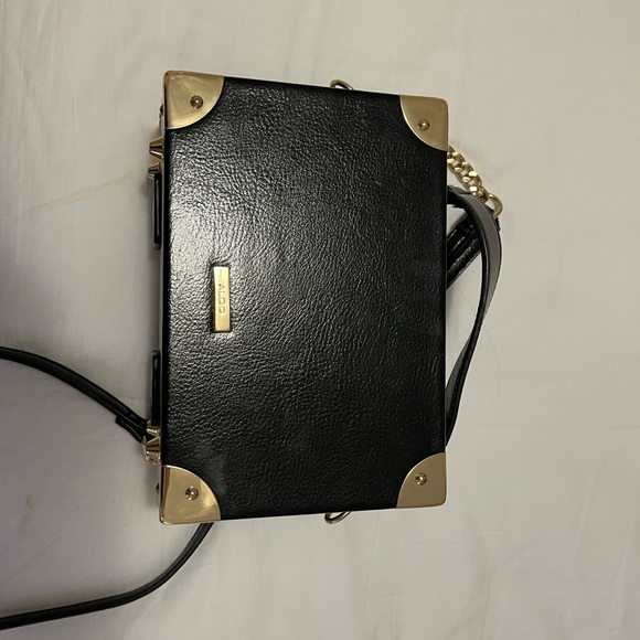 Jewel Purse with Leather Handle and Leather Strap - Picture 3 of 5